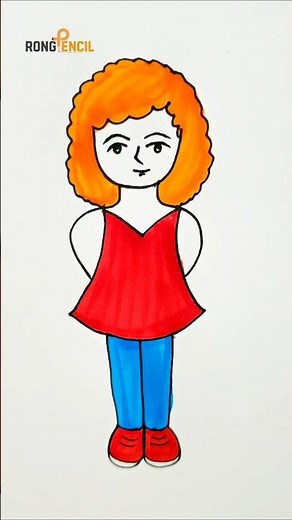 How to draw Girl | Easy girl drawing | Girl Drawing easy |#girldrawing #art #drawing #easydrawing