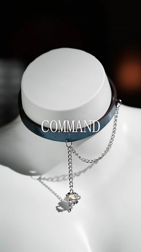 Let's jump into the sea of blue fantasy and feel the rhythm of the heart of fantasy! 💙🌊#blue #choker #collar #necklace #commandhandmade #fashion #leathercraft #leatherjewelry #fypシ