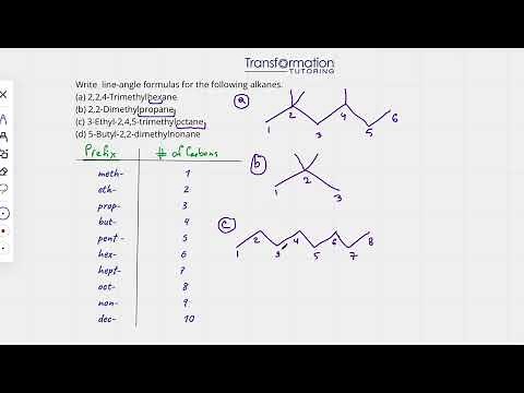 How To Write The Line-Angle Formula From The Name Of An Alkane: Making Orgo EASY