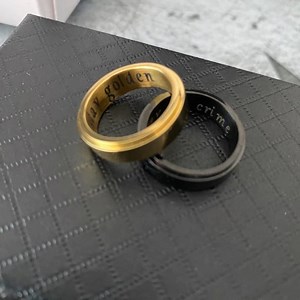 Gold Spinner Rings Men, Black Spinner Rings Women, Gold Filled Fidget Ring, Mens Stainless Steel Spinner Finger Rings, Waterproof Rings - Etsy