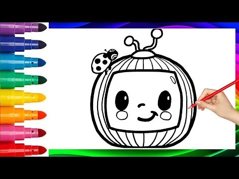 How to Draw cute and easy Cocomelon | Easy Drawing, Painting and Coloring for Kids & Toddlers
