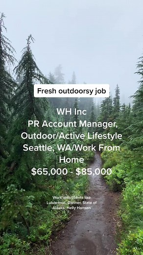 This one will go quick. Apply soon. #job #career #seattle #outdoors