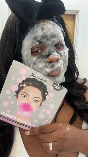 Abz 💖 | @maskeraidebeauty Maskeraide Bubble Pop Mask (Black charcoal sheet mask) Fun fact! I’ve never done a face mask in my whole almost 40years... | Instagram