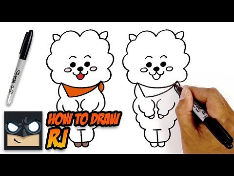 How to Draw BT21 | RJ | Step-by-Step