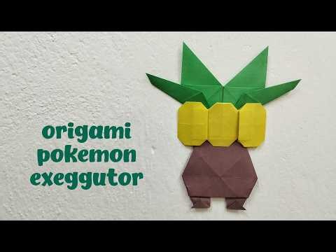 Origami Pokemon Exeggutor - How To Make Pokemon Exeggutor (Pokemon Go)