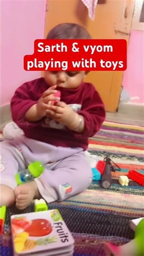 Saarth & vyom playing #cutebaby #toddlers #shorts