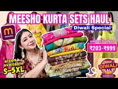 Huge 10+🥰 Meesho Kurti & Kurta Sets Haul Start ₹203 🥰 Sequence/Embroidery Anarkali, Sharara Suits