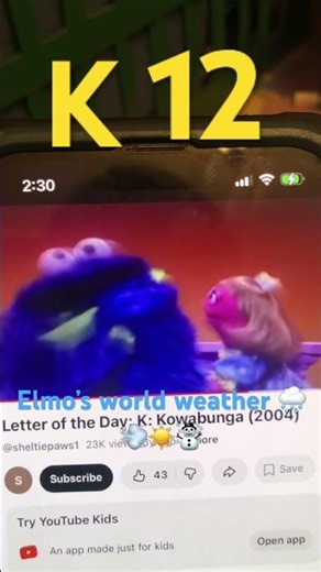 K 12 Elmo’s world weather 🌧️💨☀️☃️
