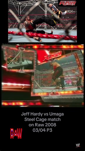 WWE Raw 2008: Jeff Hardy vs. Umaga Steel Cage Match