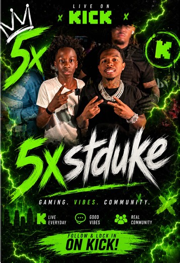 Officially switching to kick streaming sorry Twitch had fun but let’s kick off a new start💚😴#viral #fyp #5xstduke #kick #streamer