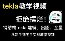 钢结构tekla 教学视频 小白的必经之路