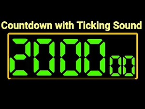 2,000 Seconds (33.20 Mins) Countdown Digital Alarm Clock Timer (With Ticking Sound)