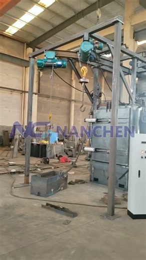 Twin-hook shot blasting machine
