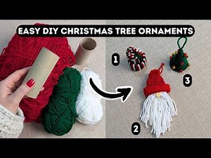 Easy DIY Christmas Ornaments ~ Using Toilet Paper Rolls and Yarn ~ Budget Friendly & Easy