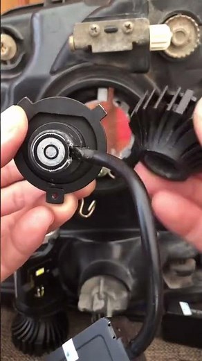 Installation steps for replacing H4 original halogen bulbs with LED headlights