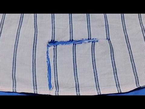 Teach yourself this magic stitch to repair a complex hole in your shirt without leaving a trace.