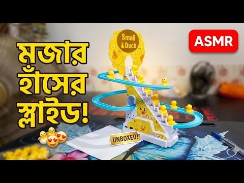 Satisfying Duck Toy Climbing Stairs 🐥 Cute Small Duck Slide | Relaxing ASMR Unboxing