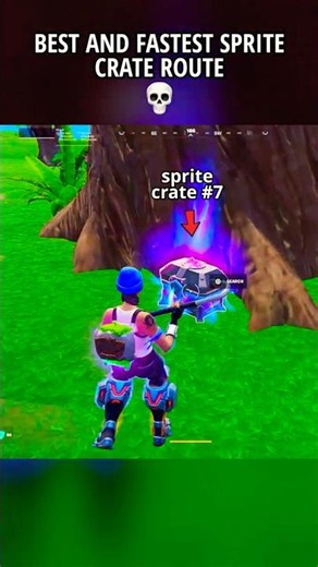 BEST AND FASTEST SPRITE CRATE ROUTE in Fortnite Chapter 7 Season 3 💀 #fortnite #shorts #gaming