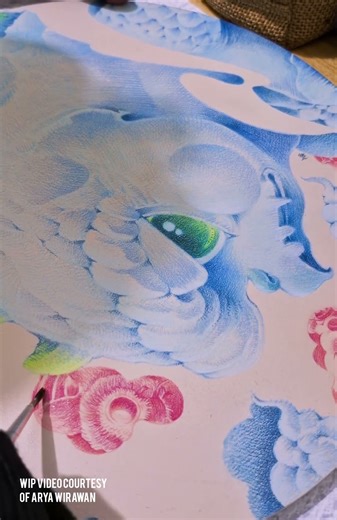 Layering Satin fixative over glossy Surface. #art #artist #drawing #painting #pencildrawing