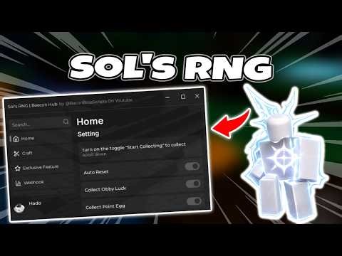 NEW Sol's RNG Script 2026 [Eon 1-19🥚] | Auto Obby, Auto Collect Eggs, Auto Memory Match