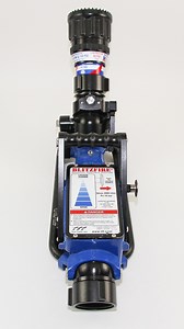 1K views · 25 reactions | The BLITZFIRE offers a safe initial attack, even with limited staff. With a flow rating up to 500 gpm (2000 l/min), it integrates an exclusive safety shutoff system that prevents unintentional movement during critical fire-ground operations. The monitor’s compact and lightweight design offers a low attack angle and exclusive slide valve for complete nozzle-man flow control. | Task Force Tips | Facebook