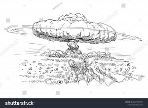 Comic Book Sketch Nuclear Explosion Design Stock Vector (Royalty Free) 2275502797 | Shutterstock