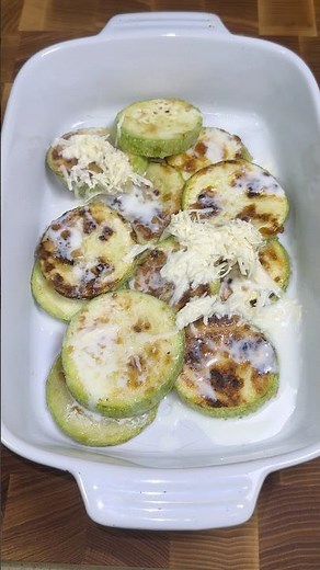 Baked Zucchini in Cheesy Milk Sauce 😍 Tender, Creamy & Ready 😊 #foodshorts #easyrecipe #healthyfood