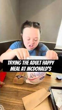 Adult Happy Meal @M‪@McDonalds‬downsyndrome #autism #caregiverlife #disabilityawareness