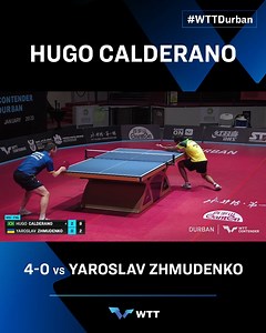 Hugo Calderano and Yaroslav Zhmudenko brought their best to the #WTTContender Durban Men's Final stage 🤩👏 The day of #WTTDurban Finals action continues LIVE - YouTube.com/WTTGlobal 🎥 | World Table Tennis