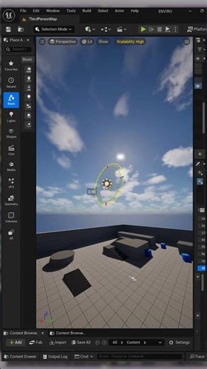 إزاي تتحكم في توقيت اليوم في Unreal؟