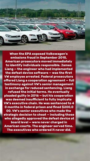 Volkswagen's Dieselgate Engineer Was Offered Immunity. He Refused. He Went to Prison Anyway