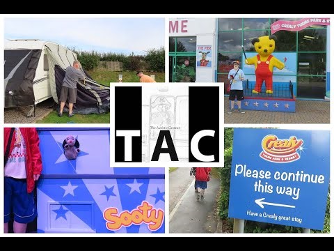 Part 1. Touring Caravan Holiday. Crealy Theme Park and Resort. Sooty and Sweep at Sooty Land, Devon.