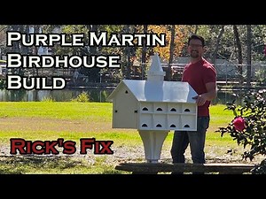 How I built this beautiful purple martin birdhouse.