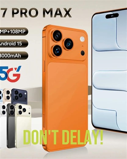 CDMA 5G Mobile Smartphone I17Pro Max 7.3" HD AMOLED Display Dual SIM 108MP Camera Android 14 Gami...