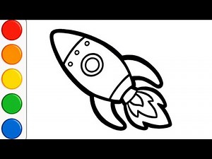How to Draw a Cute Rocket Step by Step | Easy Rocket Drawing for Kids