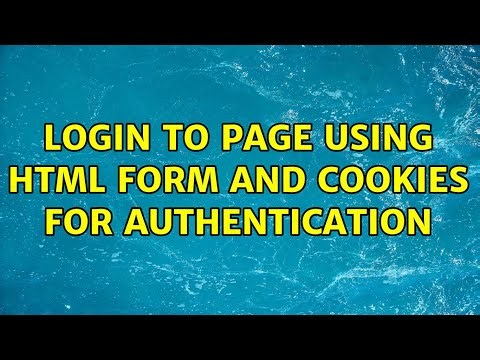 login to page using html form and cookies for authentication