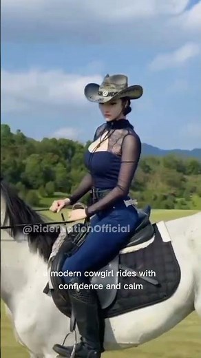 Graceful Cowgirl Riding a White Horse | Western Country Energy”#cowgirl #cowgirlaesthetic #horse