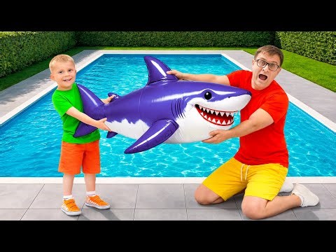 Inflatable Pool Toys Adventure - Kids Learn to Share