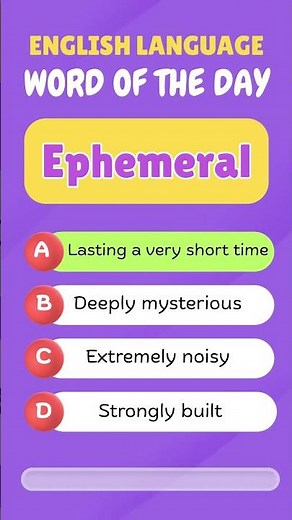 English Language Quiz | Word of the Day | Vocabulary Quiz
