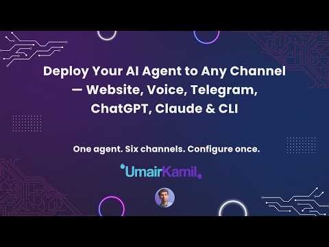 Deploy Your AI Agent to Website, Voice, Telegram, ChatGPT, Claude, Claude Code in minutes