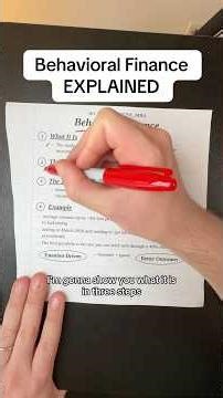 Behavioral Finance EXPLAINED