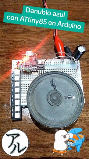 Danubio azul con ATtiny85 y WS2812 Neopixel en Arduino #danubio #azul #sonido #arduino #ArmandoCircuitos