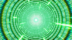 Download Green Matrix Binary Data Tunnel Loop for free