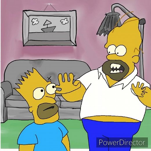 Homer says Why you little and strangles Bart (Animation)