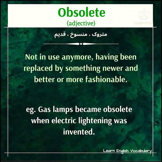 Obsolete | Learn English Vocabulary