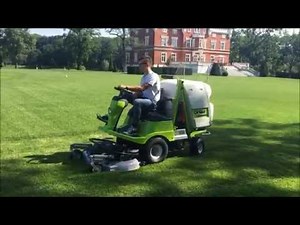 Traktorek ogrodowy Grillo FD 450 - prezentacja (przednie kosisko, kosz na trawę, wysoki wyładunek)