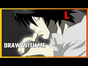 Drawing L (Death Note) – Timelapse Art | Anime Sketch