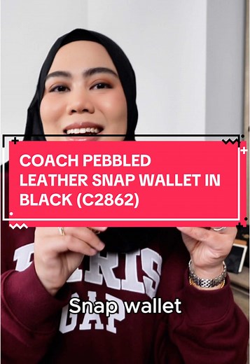 COACH Pebbled Leather Snap Wallet: Stylish & Affordable