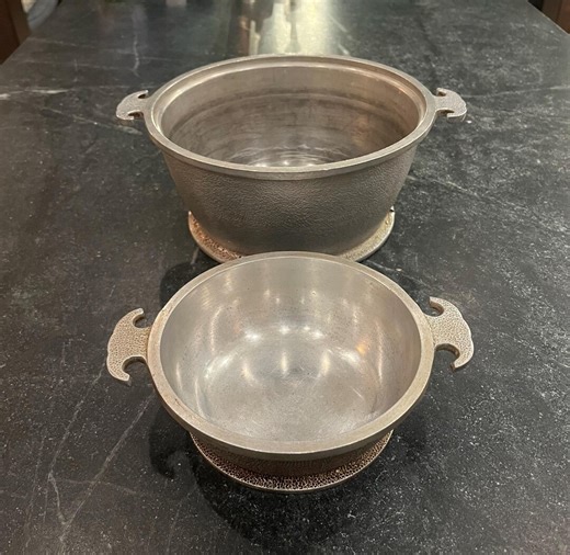 Vintage Guardian Service Hammered Aluminum Cookware Bowls W/ Handles | Mid Century Casserole Baking Pans | Set of 2 - Etsy