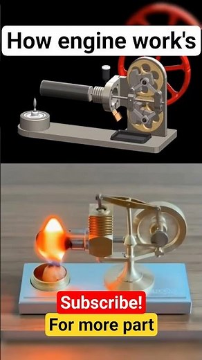 How engine work's 🚂 Stirling Engine: A Beautiful Fusion of Mechanics and Thermodynamics #trending